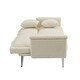 preview thumbnail 19 of 115, Velvet Loveseat Sofa Bed with 2 Pillows, Mid Century 2-Seat Couches Convertible Sofa Bed for Living Room, Bedroom,Office