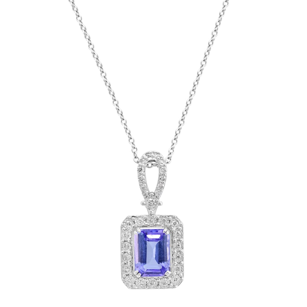 EFFY 14K Gold Diamond,Tanzanite Pendant Necklace