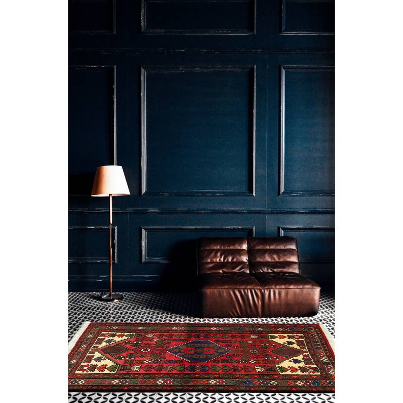 ECARPETGALLERY Hand-knotted Andelz Red Wool Rug - 3'2 x 5'0