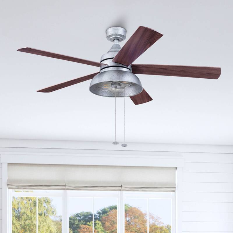 52" Prominence Home Brightondale Indoor/Outdoor Industrial Farmhouse Ceiling Fan, Damp Rated
