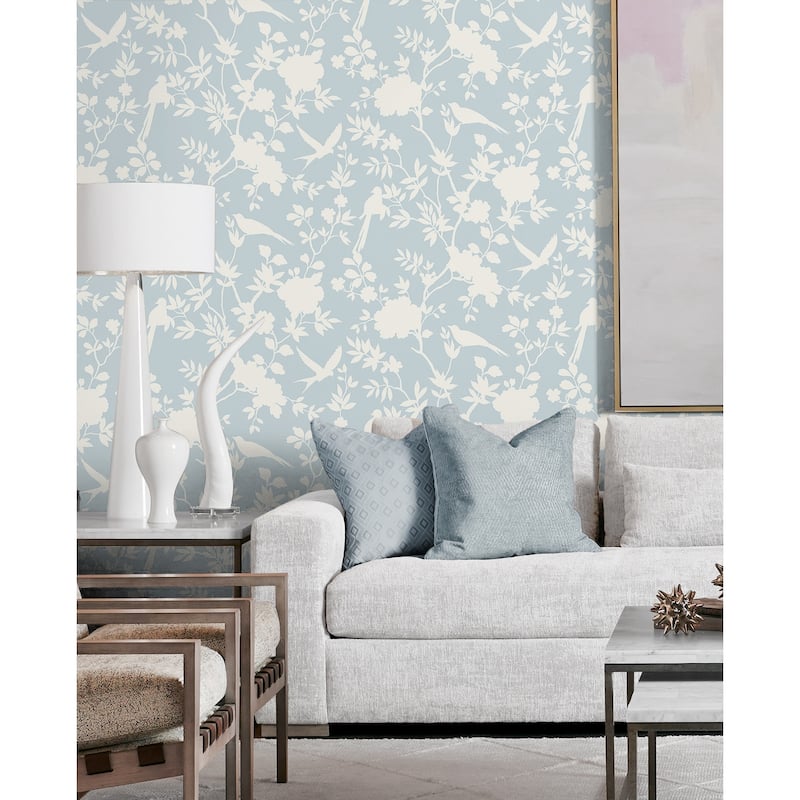 Luxe Haven Mono Toile Peel and Stick Wallpaper