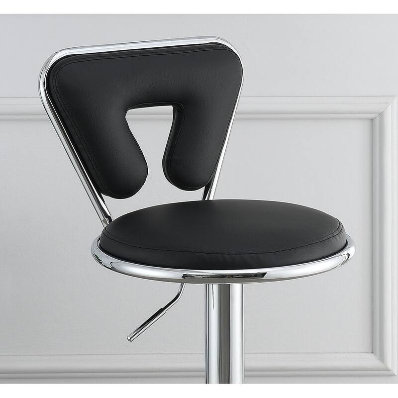 Bar Stools Set of 2, Adjustable Counter Low Back Bar Chairs with Footrest, Kitchen Island Stools with Metal Frame
