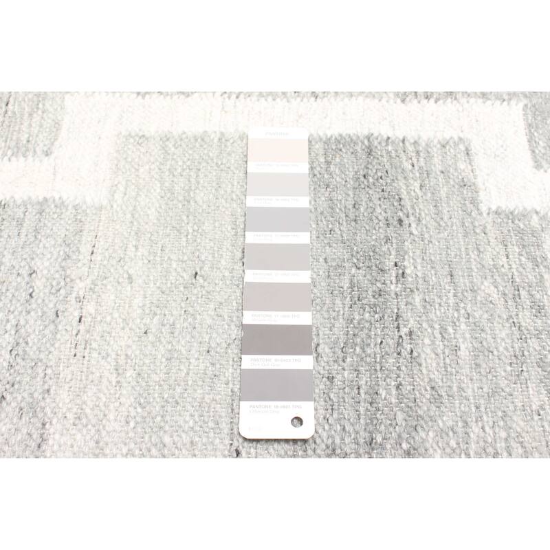 ECARPETGALLERY Flat-Weave Ankara FW Grey Wool Kilim - 5'4 x 7'8
