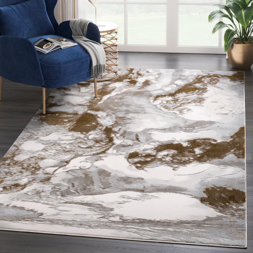 Abani Rugs Regal REG200A Grey Brown Abstract Area Rug