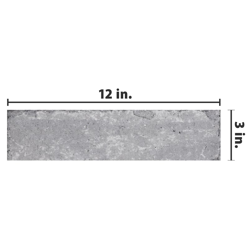 Merola Tile Brickyard White 3" x 11-3/4" Porcelain Floor and Wall Tile