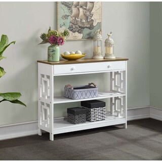 Convenience Concepts Town Square 1 Drawer Console Table with Shelves