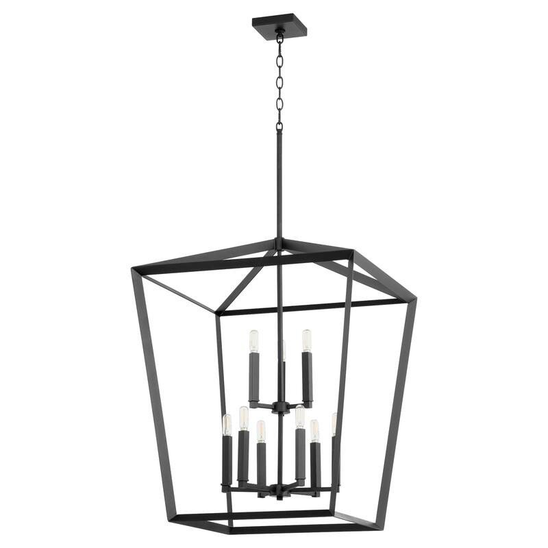Quorum International Manor 9 Light 25" Wide Chandelier - Noir