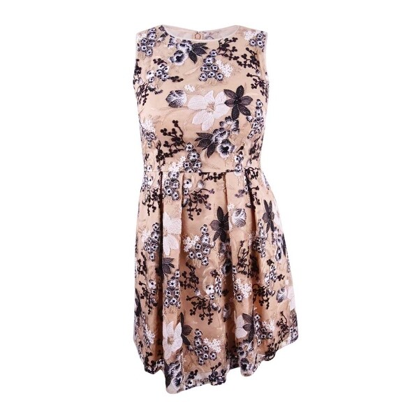black and nude cocktail dress
