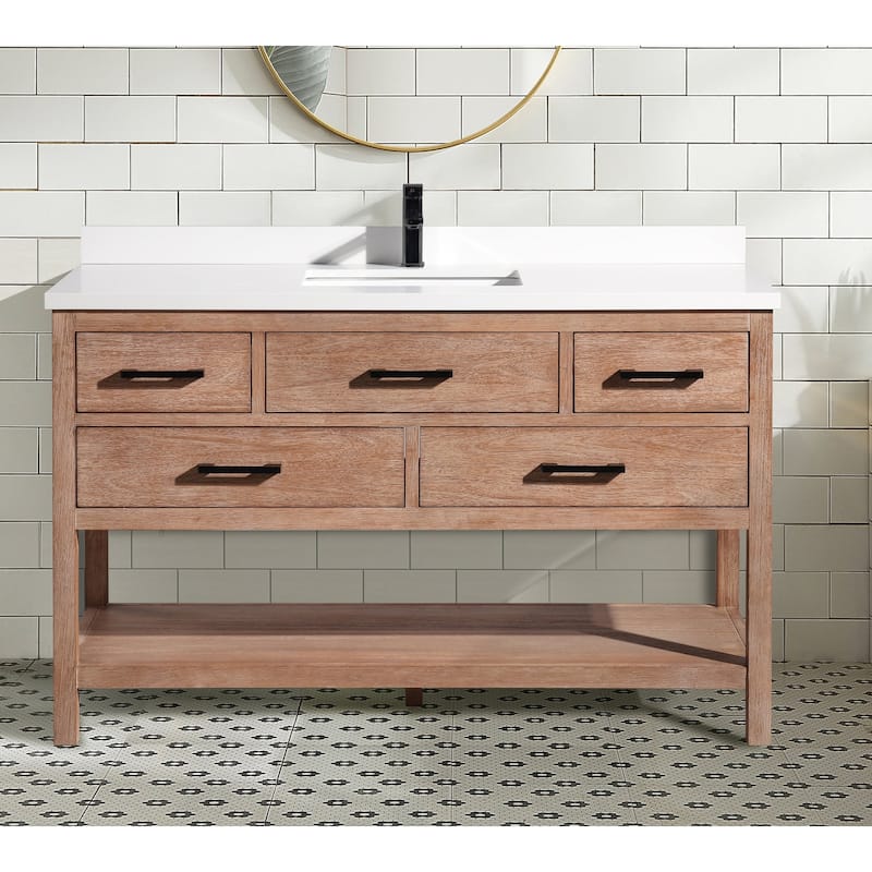 Ari Bath, Betty 42" Bathroom Vanity, Weathered Brown