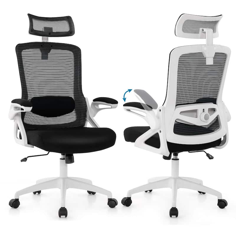 Costway Ergonomic Office Chair with Adjustable Lumbar Support Rocking - See Details