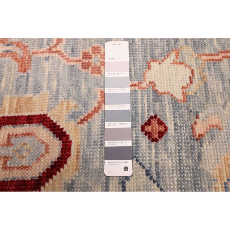 ECARPETGALLERY Hand-knotted Modern Oushak Grey Wool Rug - 8'0 x 10'3