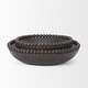 preview thumbnail 4 of 6, Wendell Dark Brown Wood w/ Wood Beads Round Bowls - 12.0L x 3.3W x 12.0H