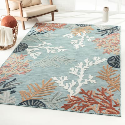 Sevita Coral Reef Textured Coastal Indoor/Outdoor Area Rug