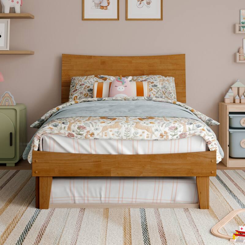 Phoenix Wood Platform Bed with Trundle