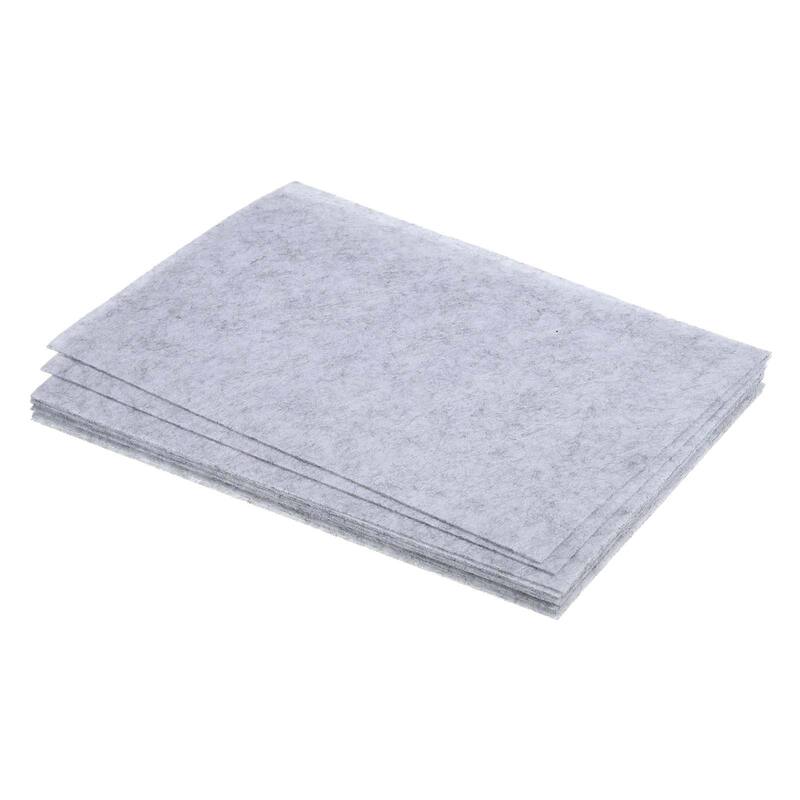 Soft Felt Sheets Self Adhesive Fabric Craft Sheets 12 x 8 Inch 12 Pcs - Grey