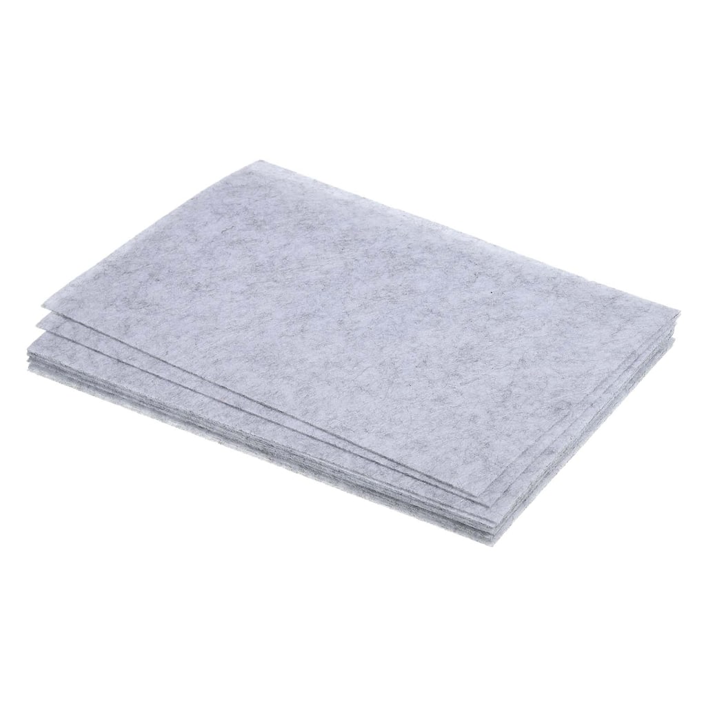 Soft Felt Sheets Self Adhesive Fabric Craft Sheets 12 x 8 Inch 12 Pcs - Grey