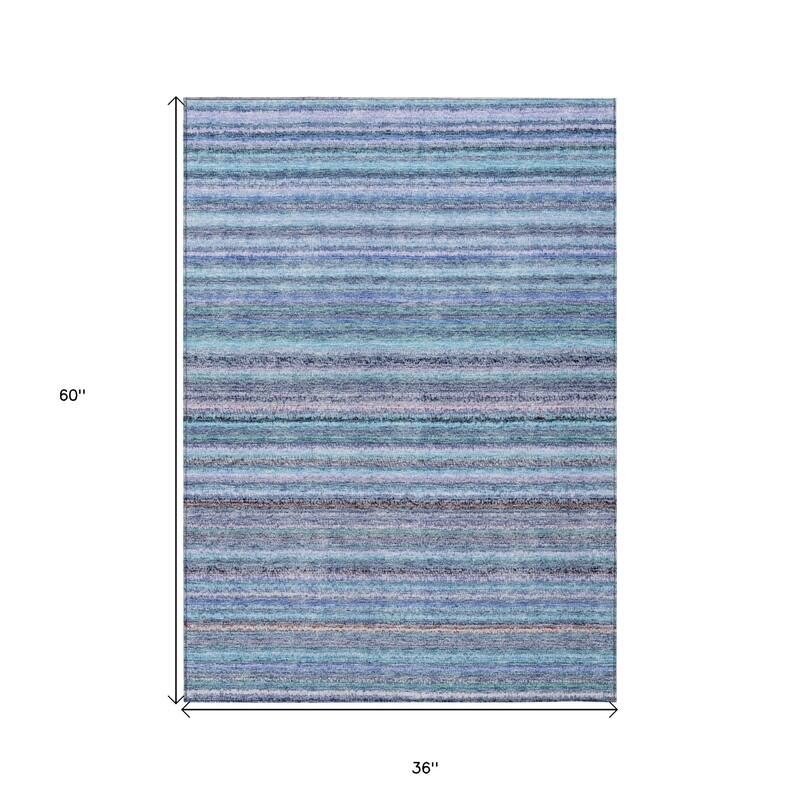HomeRoots Striped Transitional Rectangle Outdoor Rug