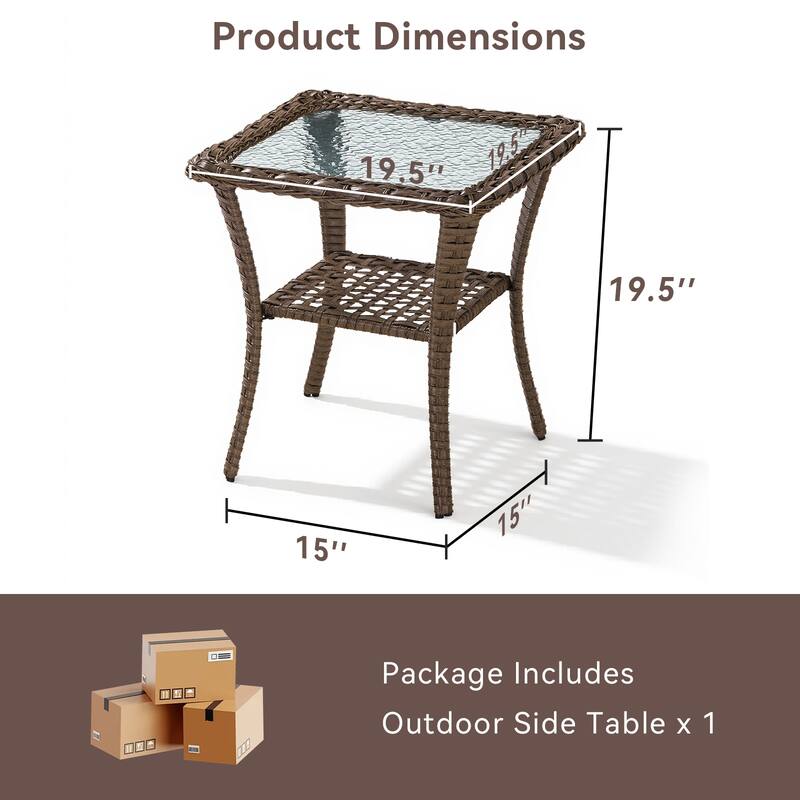 Pocassy Outdoor Patio Side Tables End Table for Swivel Chair