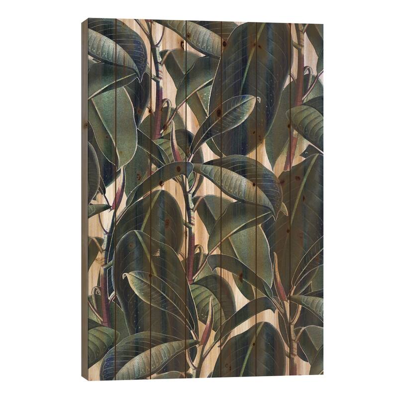 Rubber & Glue Print On Wood by 83 Oranges - Multi-Color - 40x26x1.5