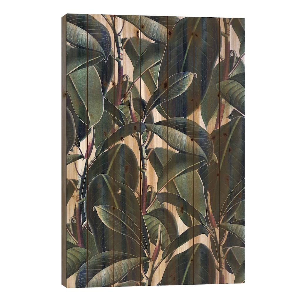 Rubber & Glue Print On Wood by 83 Oranges - Multi-Color