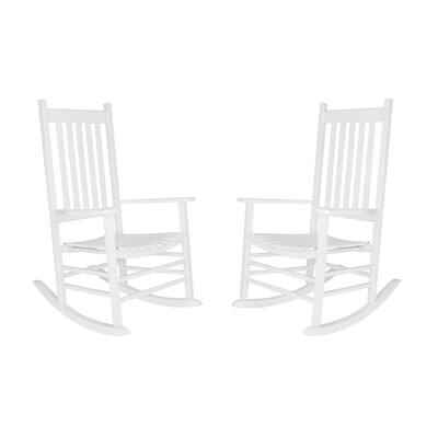 Heritage Solid Wood Outdoor Patio Rocking Chair Rocker (Set of 2)
