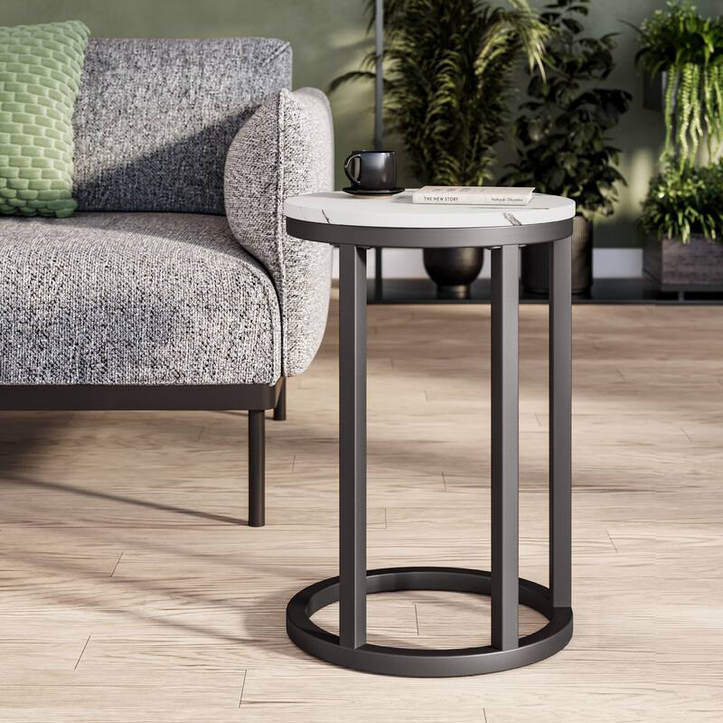 Harmony Round Side Table - White