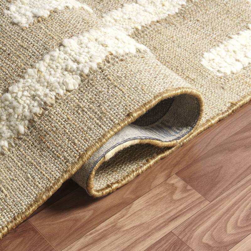 Sevita Natural/Ivory Contemporary Abstract Area Rug