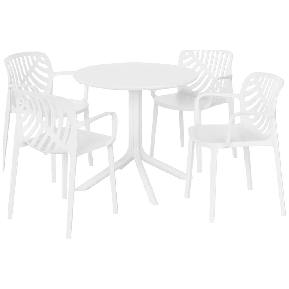 Frond and Form 4-Person Outdoor Patio Round Dining Set