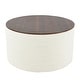 preview thumbnail 3 of 59, HomePop Round Storage Ottoman table with Wood Top