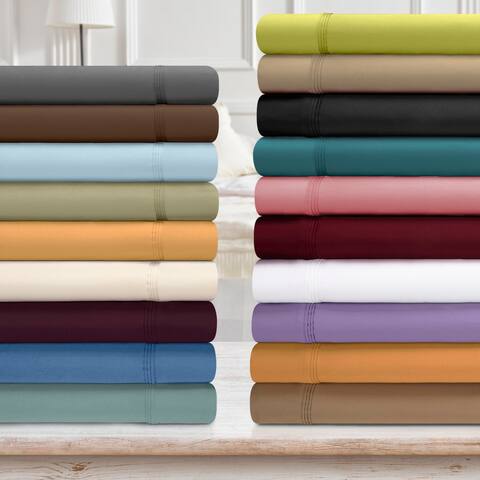 Superior Egyptian Cotton 600 Thread Count Deep Pocket Solid Sheet Set