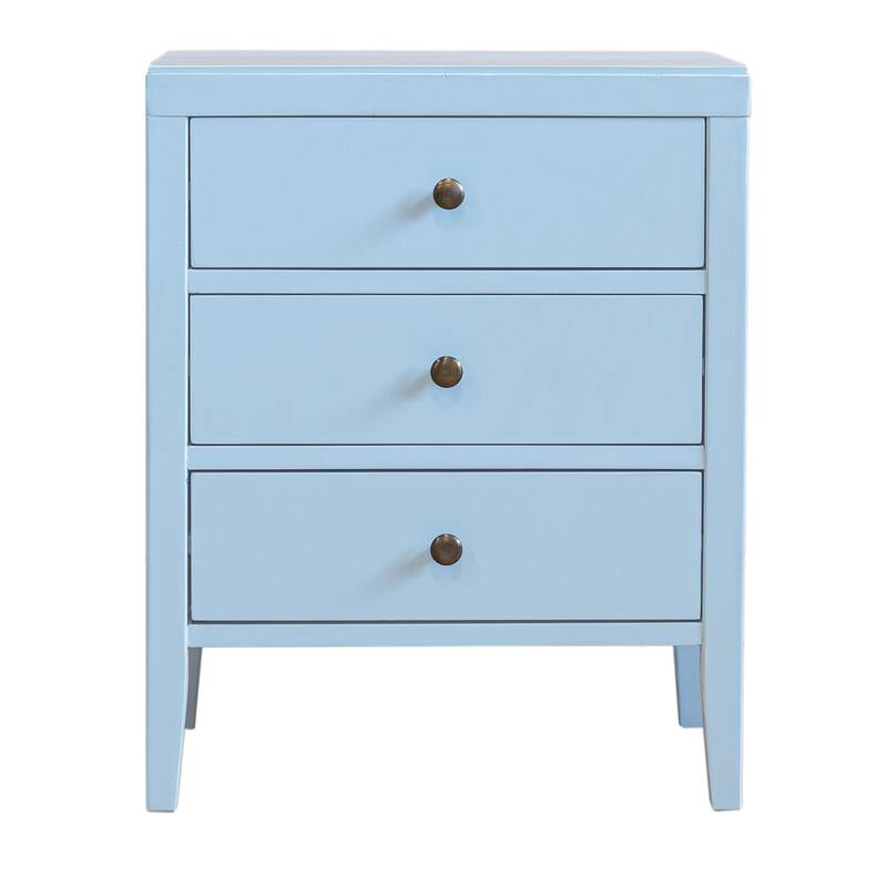 Painted Wood Storage Nightstand With Drawers by East at Main