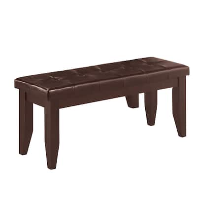 Comfy Wooden Dining Bench, Cappuccino Brown