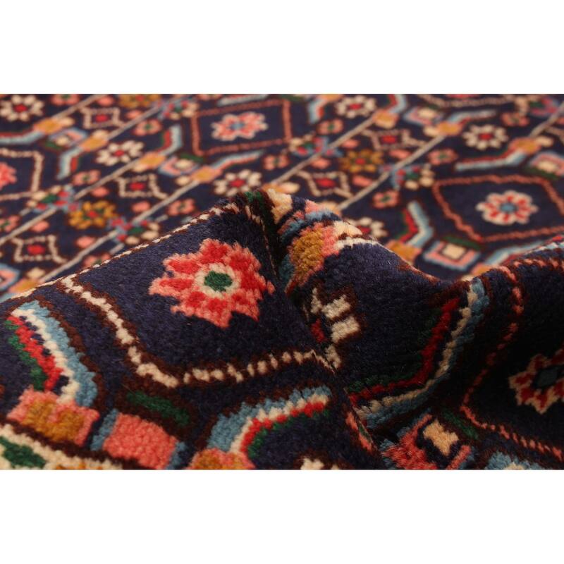 ECARPETGALLERY Hand-knotted Andelz Navy Wool Rug - 3'5 x 9'7