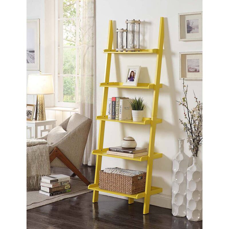 Convenience Concepts American Heritage Bookshelf Ladder - Yellow