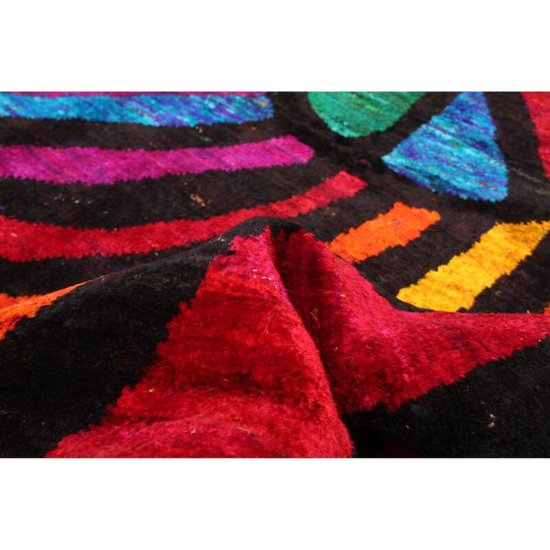 ECARPETGALLERY Hand-knotted Opulence Multi Color Silk Rug - 5'1 x 7'0