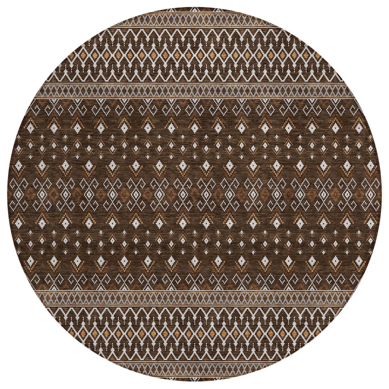 Machine Washable Indoor/ Outdoor Chantille Boho Morrocan Rug