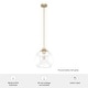 preview thumbnail 6 of 12, Hunter Xidane 1 Light Clear Glass Pendant or Semi-Flush Light - Kitchen Island, Dining Room, Entry - Glam, Contemporary