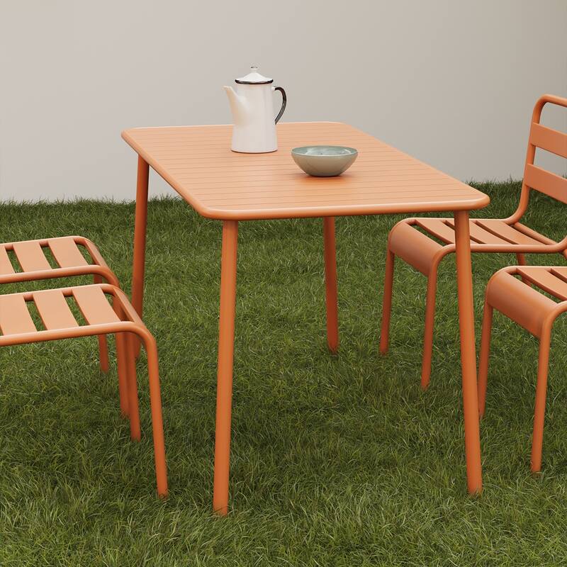 Long Table Outdoor Dining Table Villa Courtyard Balcony Table Outdoor Leisure Table Simple Garden Waterproof Table