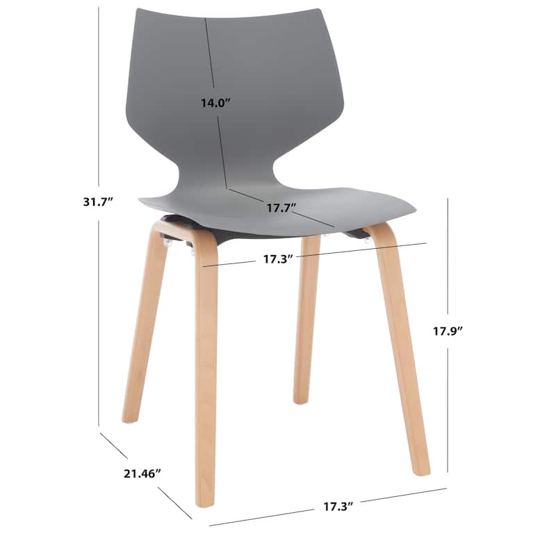 SAFAVIEH Couture Torunn Molded Plastic Dining Chair (Set of 2) - 17Wx21Dx32H