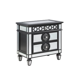 Solid Wood 3-Drawer Mirrored Nightstand - Bed Bath & Beyond - 39946744