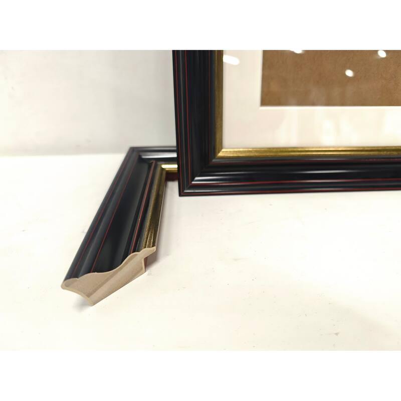 Solid Wood Picture Frame - Replaceable Canvas Art Frame with Organic Glass, Elegant Framed Wall Decor for Living Room