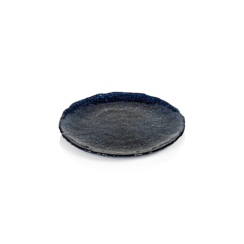 Exuma 8.5" Cobalt Blue Glass Plates, Set of 6