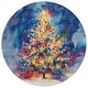 preview thumbnail 18 of 16, Machine Washable Indoor/ Outdoor Abstract Christmas Tree Chantille Rug