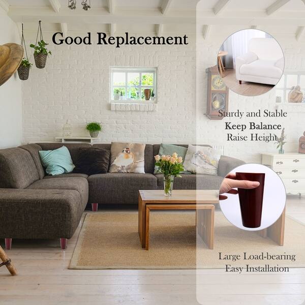 4 Inch Round Solid Wood Furniture Legs Sofa Couch Chair 4 Inch Round Solid Wood Furniture Legs