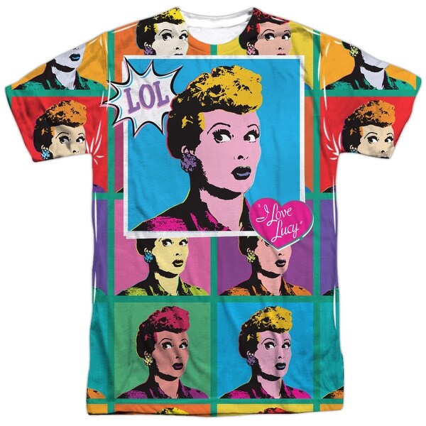 Shop I Love Lucy Lol Front Back Print Mens Sublimation Polyester