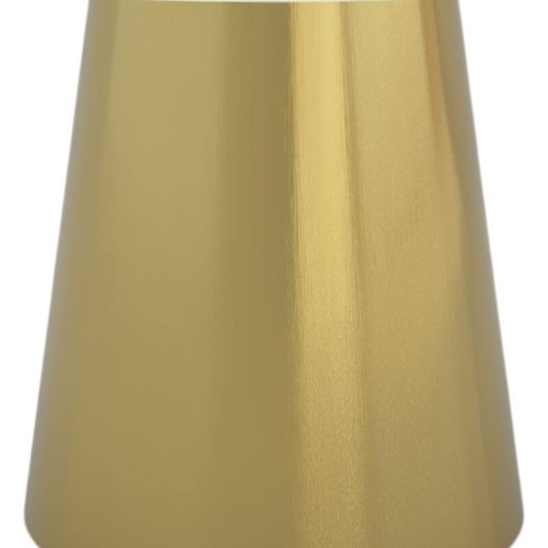 HomeRoots 54" Gray White and Gold Marble and Metal Pedestal Base Round Top Dining Table - 54.00 in. x 30.00 in. x 54.00 in.