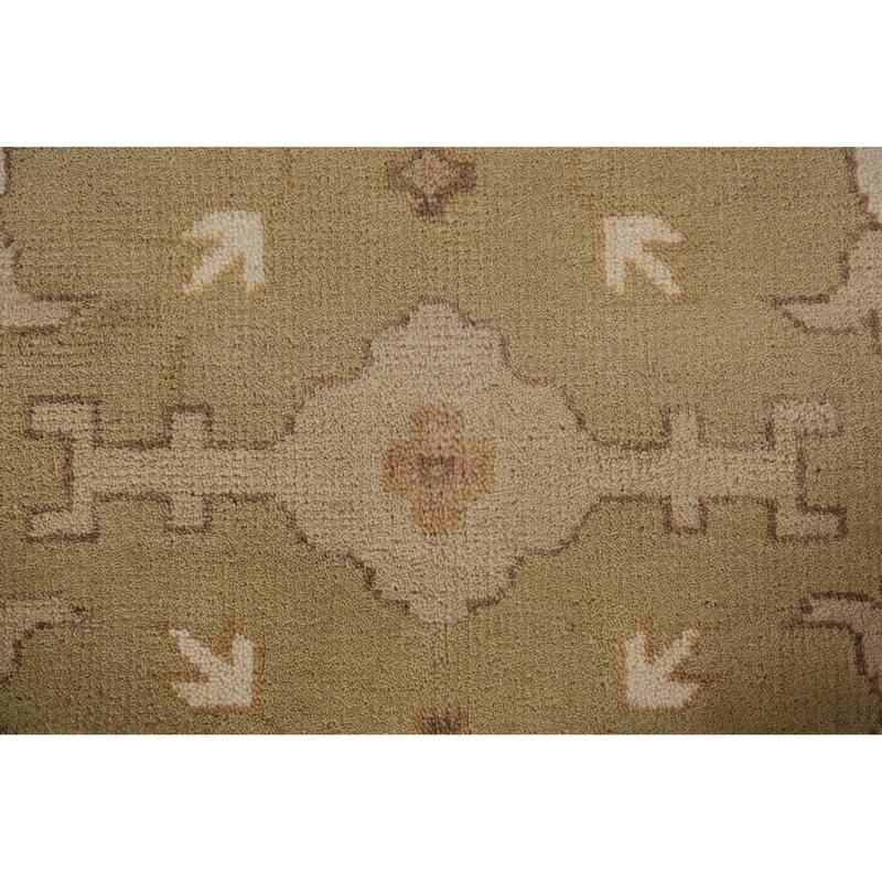 Oushak Indian Area Rug Handmade Transitional Wool Carpet - 9'0" x 11'10"