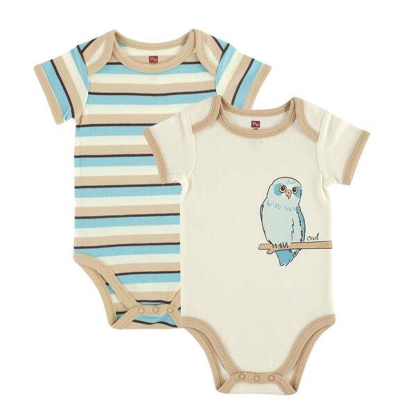 slide 1 of 1, Touched by Nature Baby Unisex Organic Cotton Bodysuits, Owl 0-3 Months - Owl