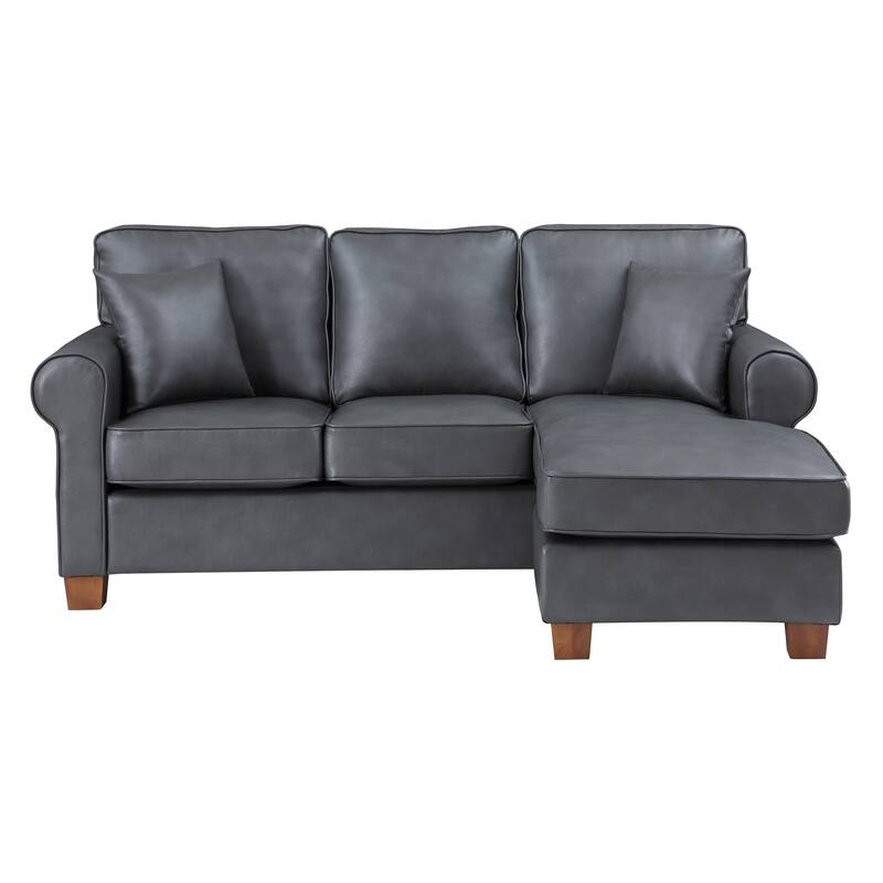 Rylee Rolled Arm Sectional with Pillows