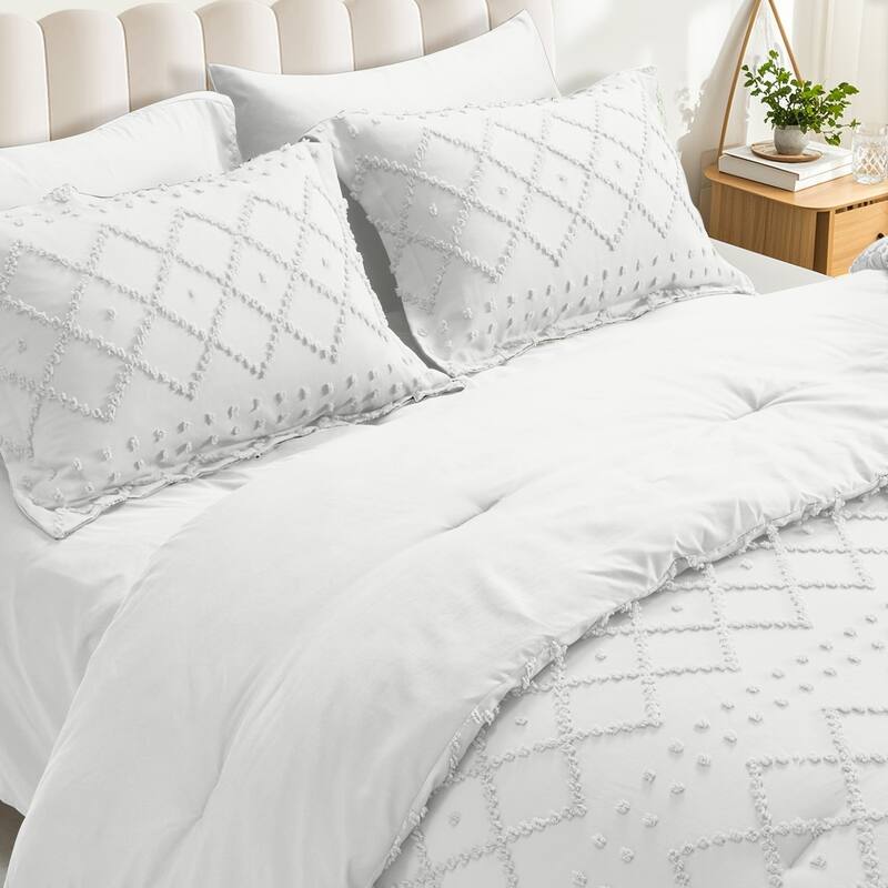 Set of 5/7 Pieces Brushed Comforter Set, Bed-in-a-Bag
